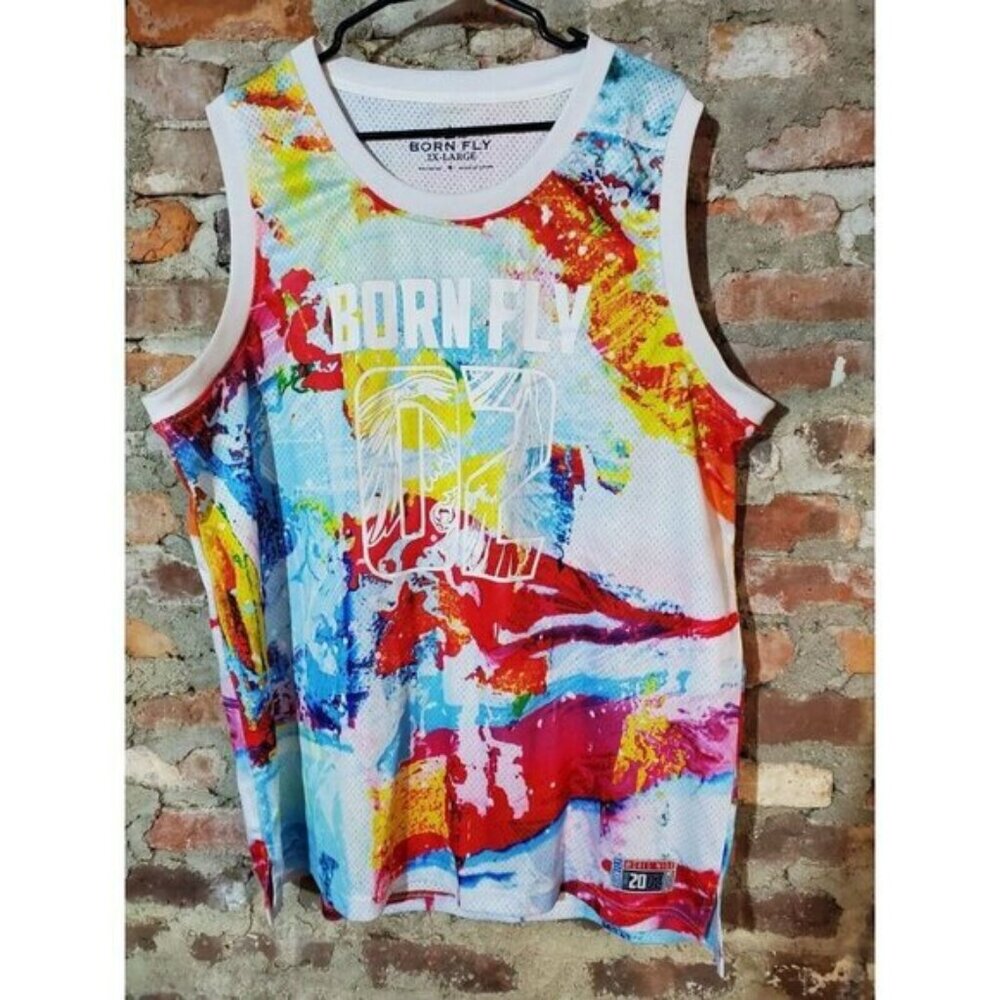 Born Fly Jersey 2002 Mens 2x Multicolor